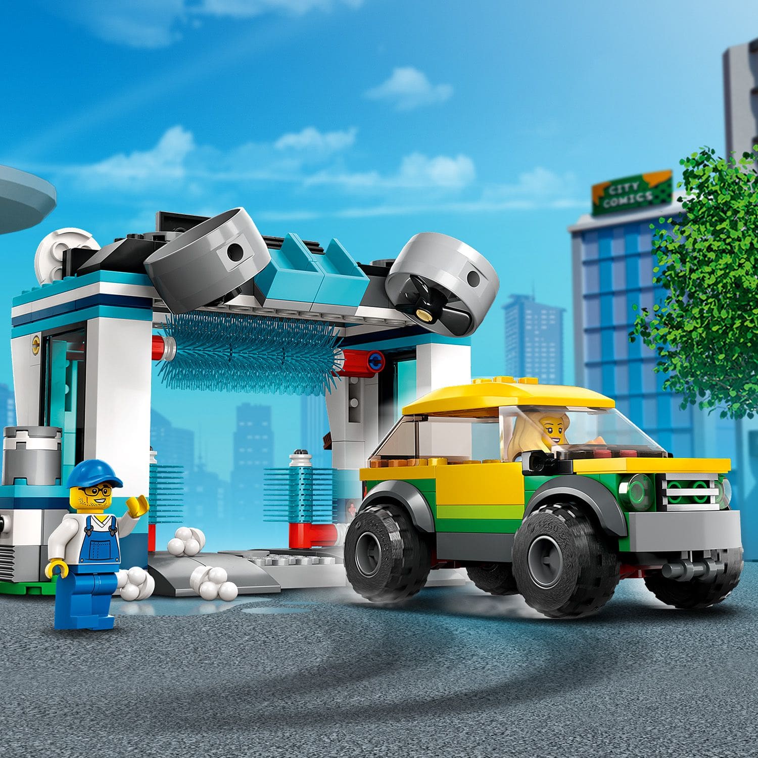 LEGO City Myjnia samochodowa 60362 - ruchome suszarki