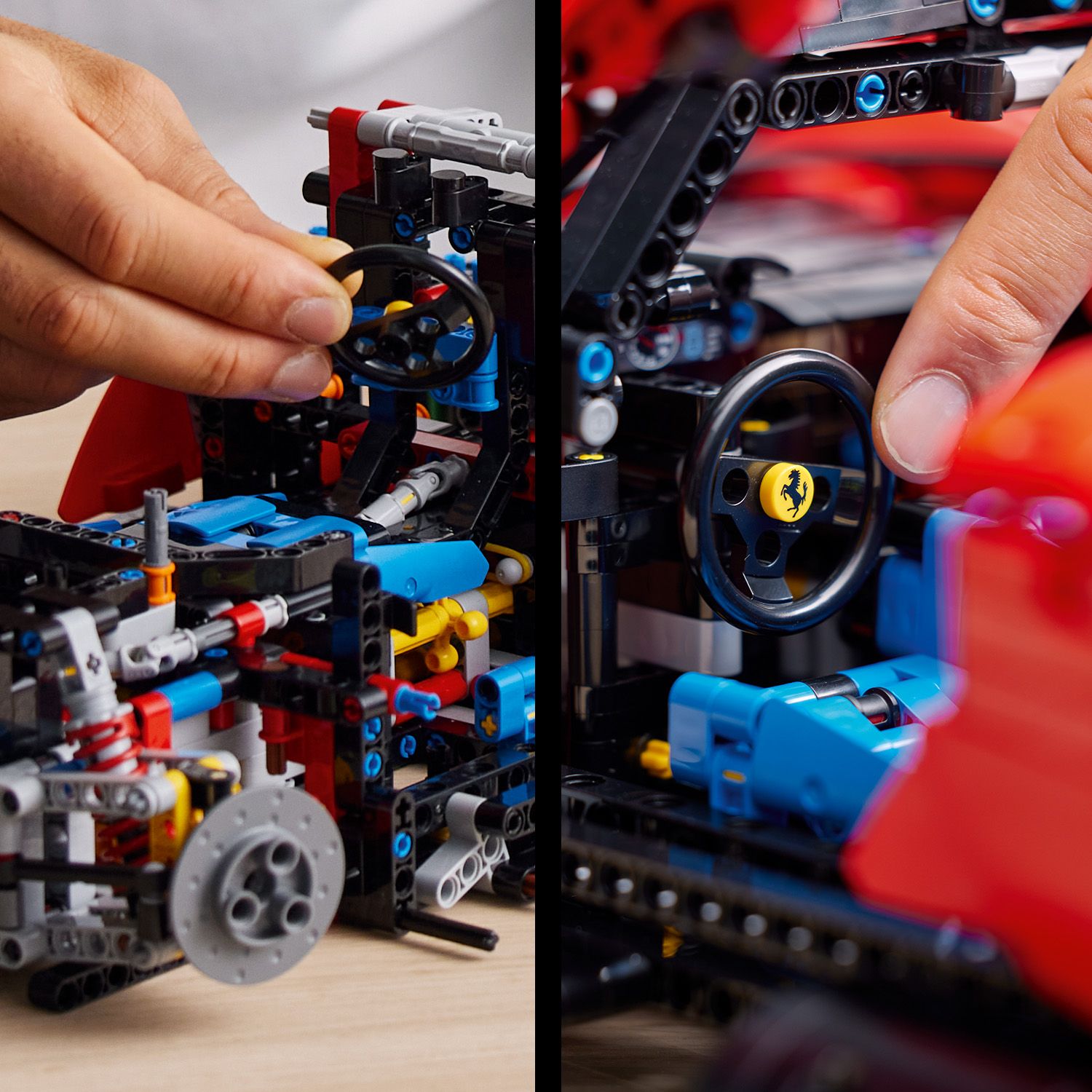 LEGO Technic Ferrari Daytona SP3 42143 - uk�ad kierowniczy i zawieszenie