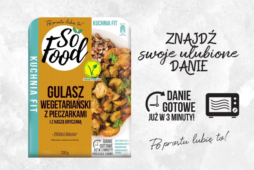 Gulasz wegetaria�ski z pieczarkami i kasz� gryczan�