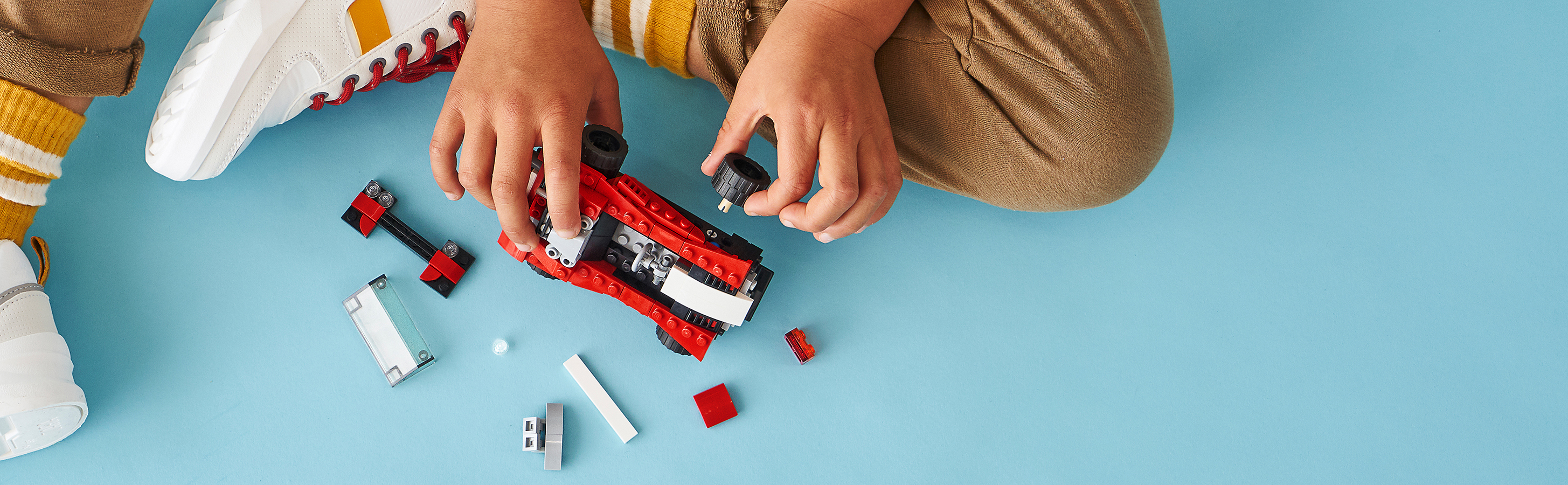 LEGO 31100 baner - Rzut z g�ry na zabaw� zestawem