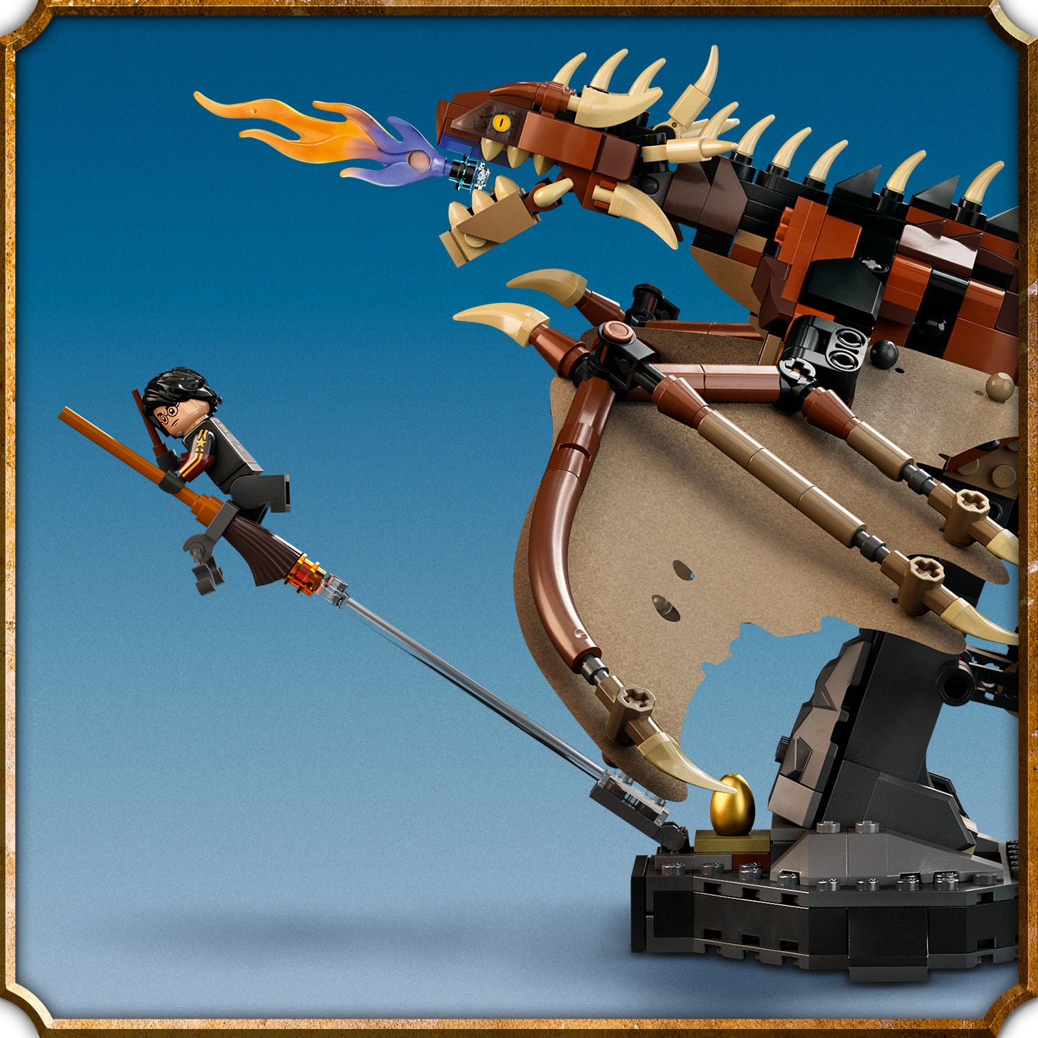 LEGO Harry Potter Smok rogogon w�gierski 76406 - smok i minifigurka Harrego Pottera na miotle