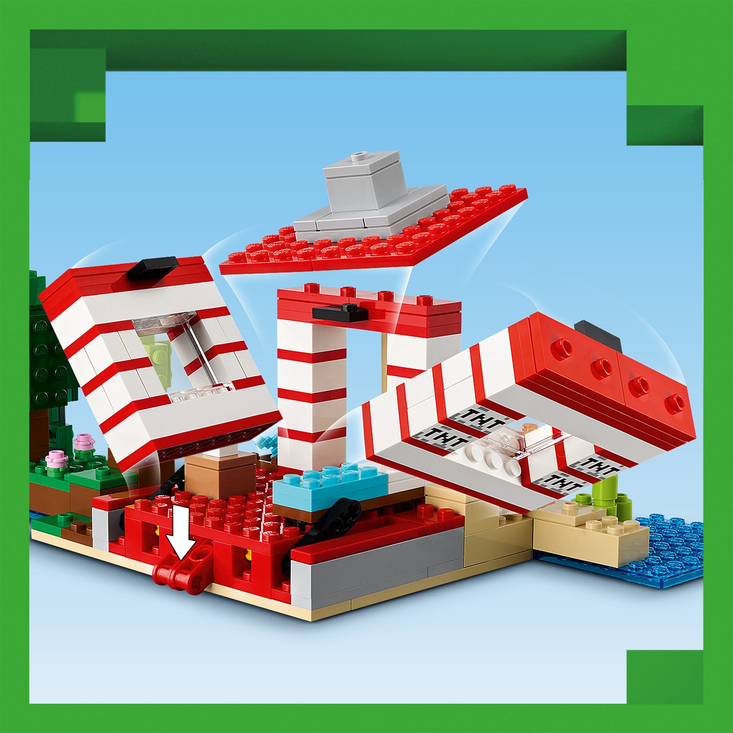 LEGO Minecraft Dom TNT w d�ungli 21275 - Wybuch