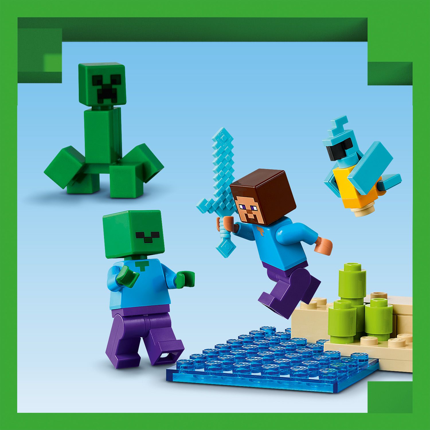 LEGO Minecraft Dom TNT w d�ungli 21275 - Figurki Creepera i zombie