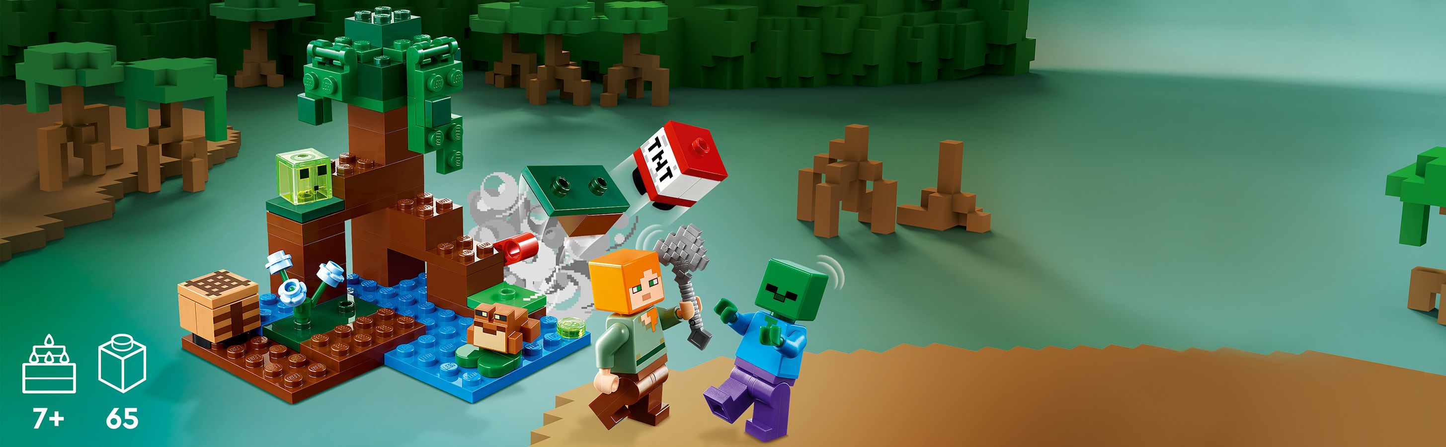 LEGO Minecraft Przygoda na mokrad�ach 21240 - z�o�ony zestaw klock�w