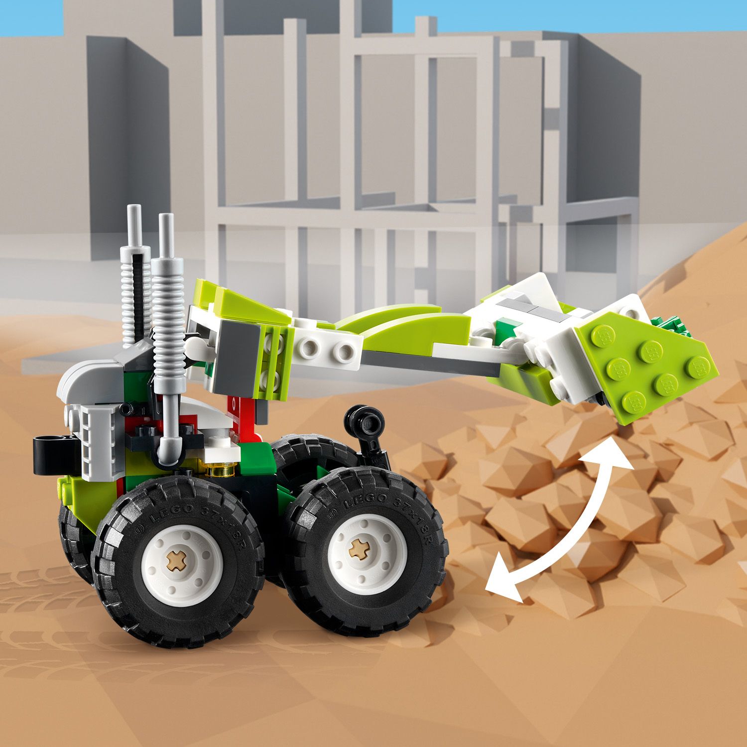 LEGO Creator �azik terenowy 31123 - funkcje platformy �adowarki