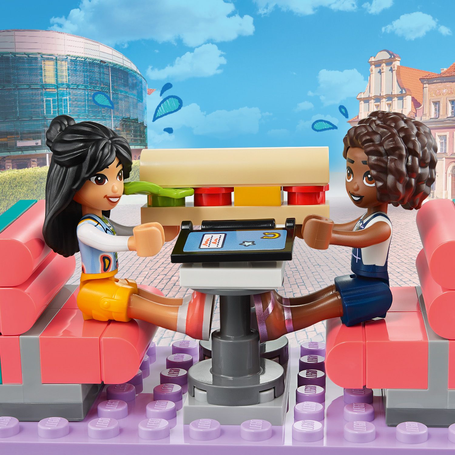 LEGO Friends Bar w �r�dmie�ciu Heartlake 41728 - figurki
