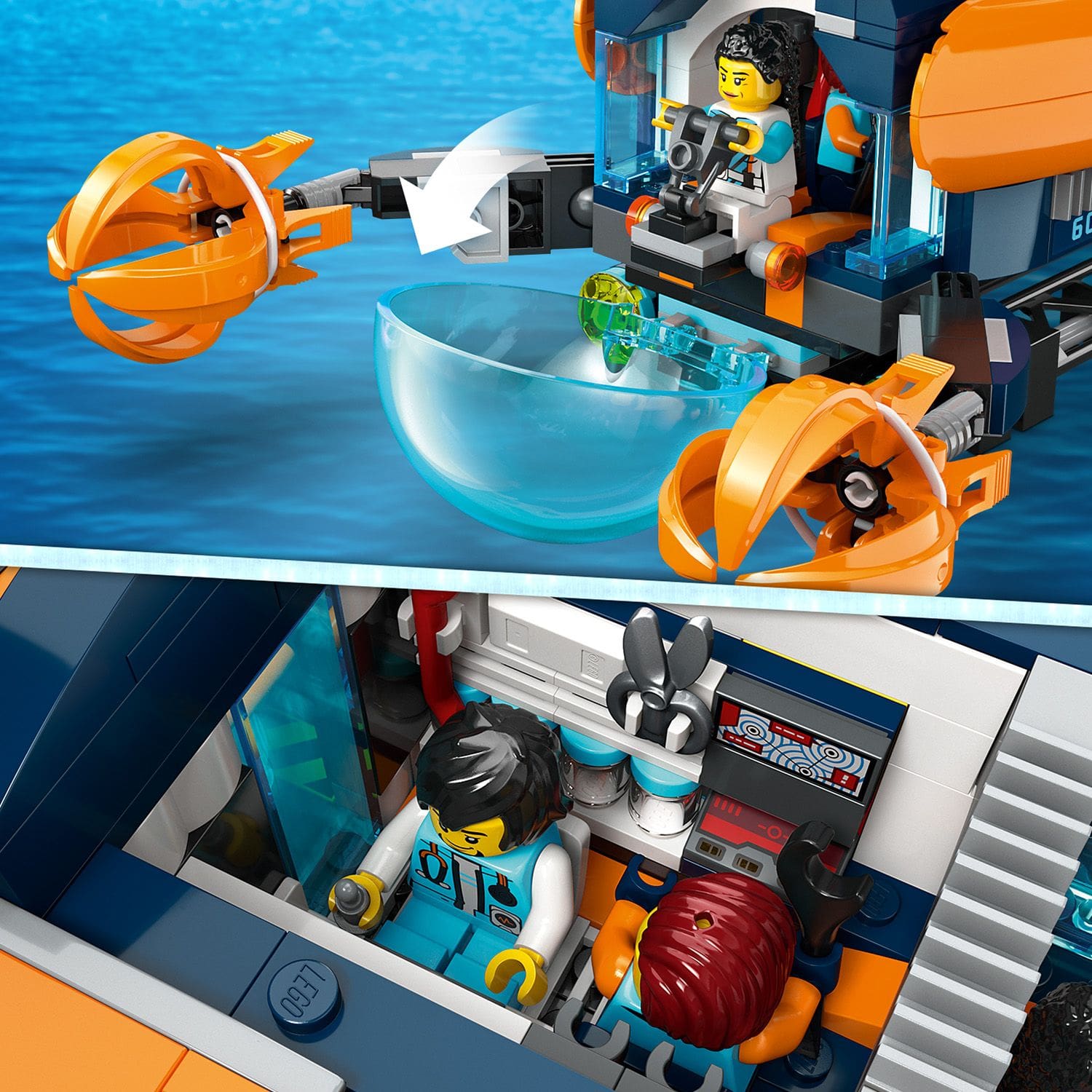 LEGO City Łódź podwodna badacza dna morskiego 60379 - detale