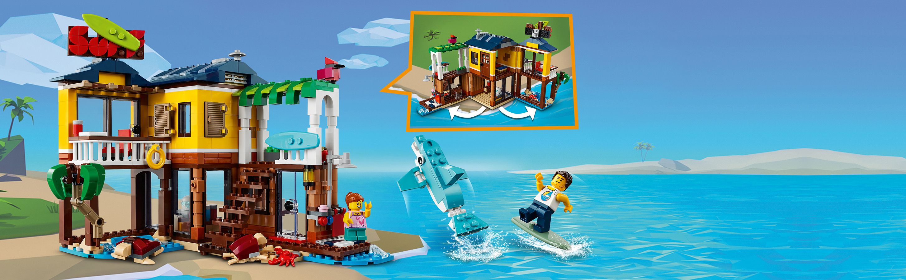 LEGO Creator Domek surfer�w na pla�y 31118 - z�o�ony zestaw klock�w