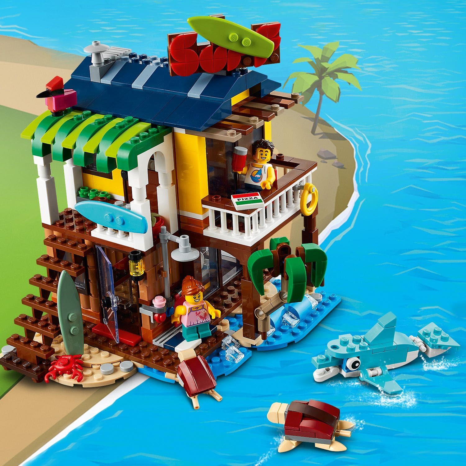 LEGO Creator Domek surfer�w na pla�y 31118 - dwupoziomowy domek surfer�w