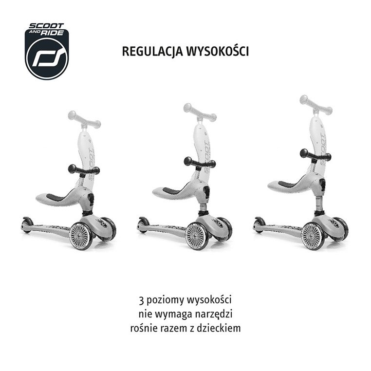 Regulacja wysoko�ci hulajnogi Highwaykick 1