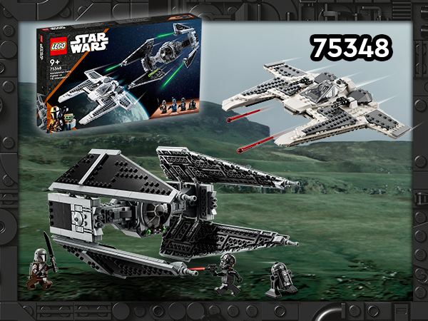 Mandaloriański myśliwiec Fang Fighter kontra TIE Interceptor<sup>™</sup> (75348)