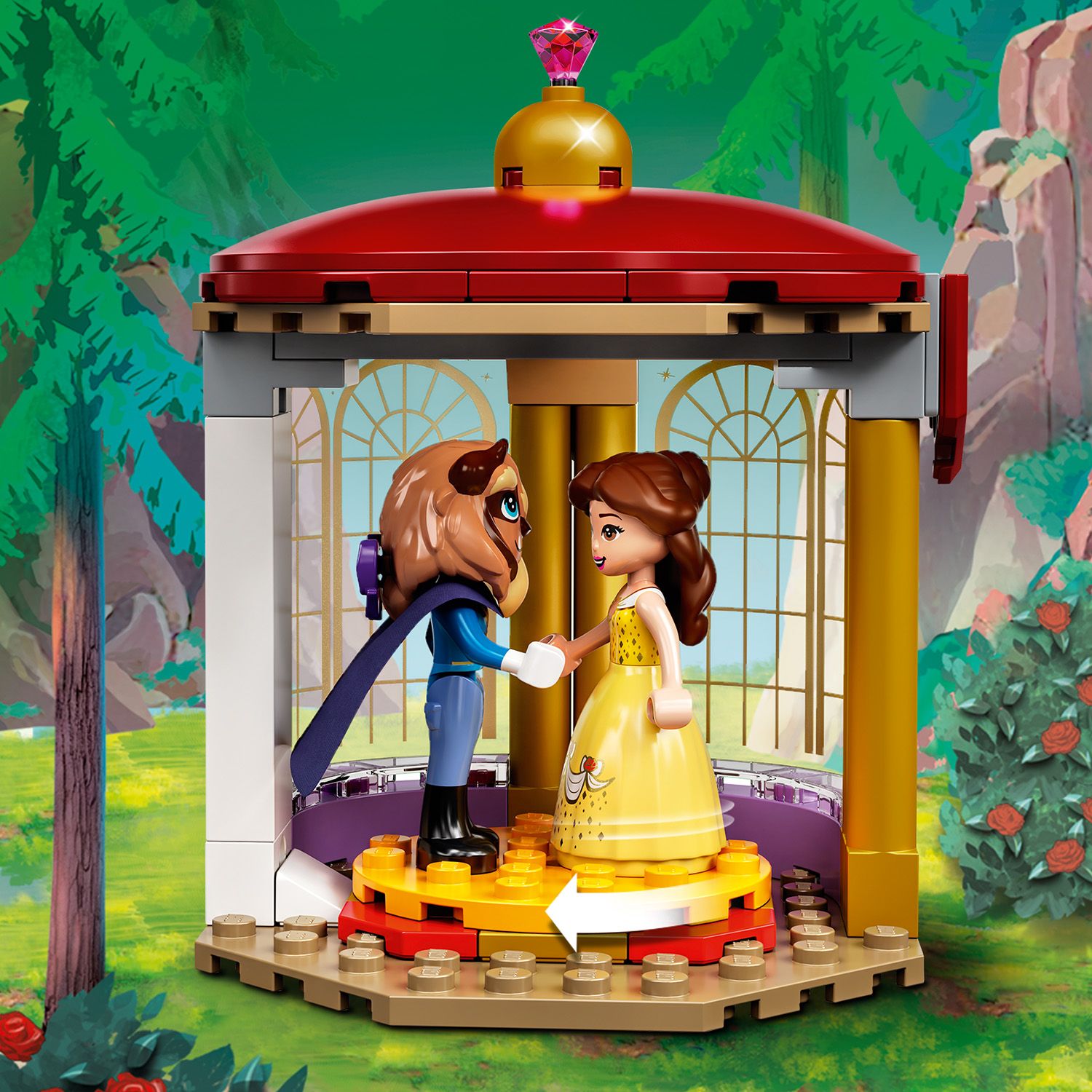 LEGO Disney Princess Zamek Belli i Bestii 43196 - obrotowy parkiet do ta�ca