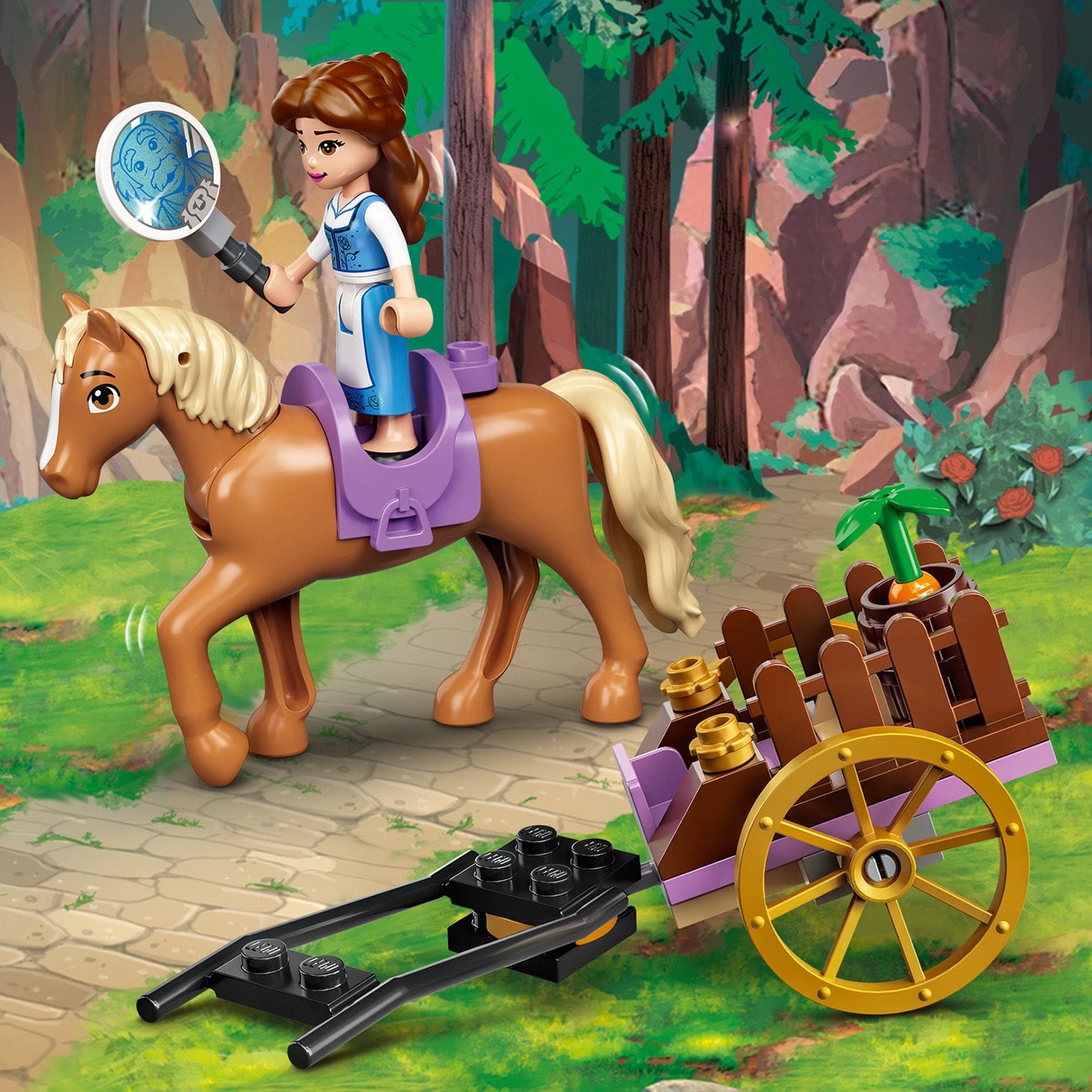 LEGO Disney Princess Zamek Belli i Bestii 43196 - ko� Filip i w�zek