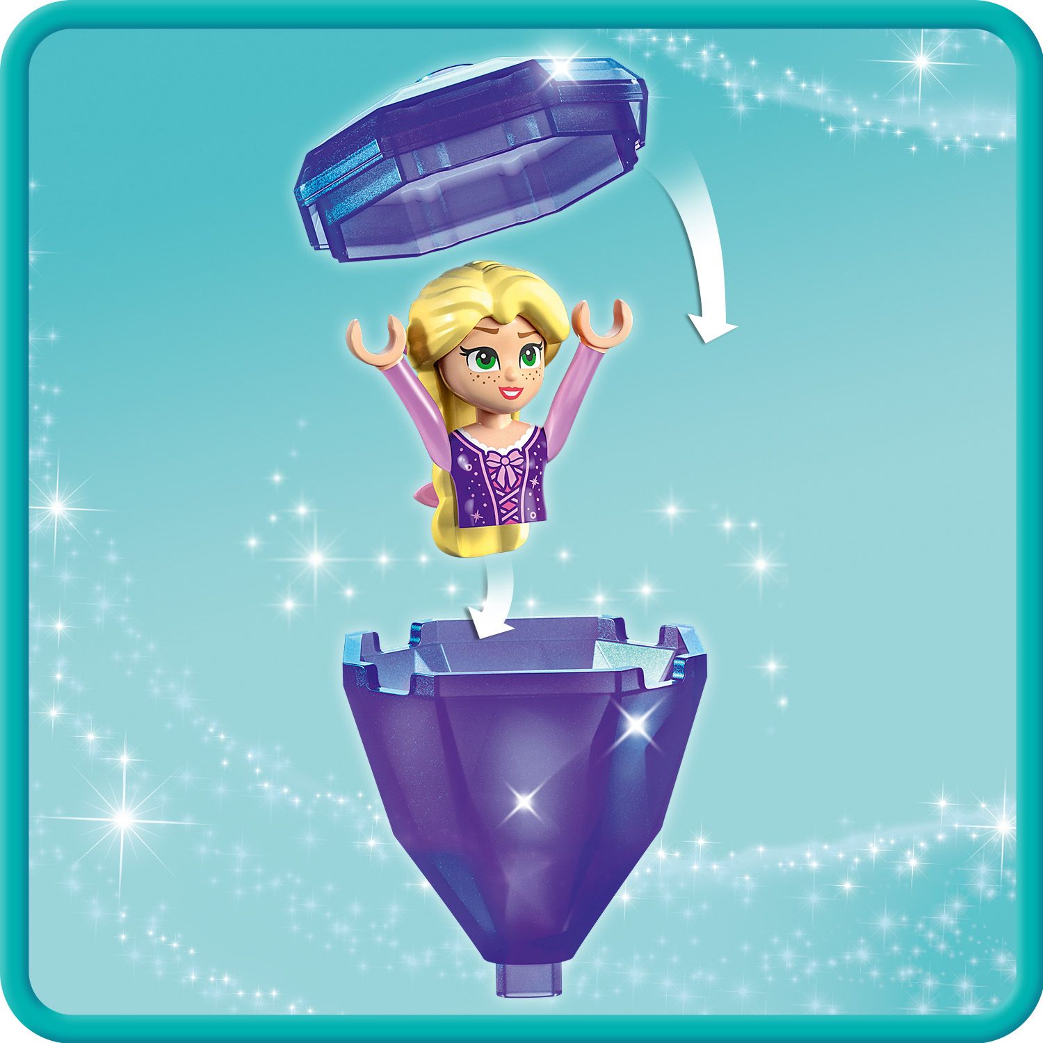 LEGO Disney Princess Wiruj�ca Roszpunka 43214 - wbudowany schowek dla minilaleczki