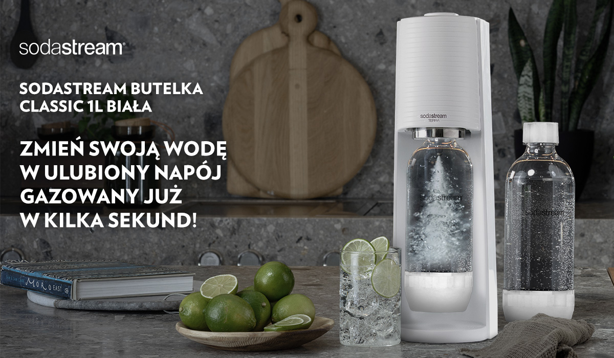SodaStream Ekspres + Butelka Classic 1L Bia�a