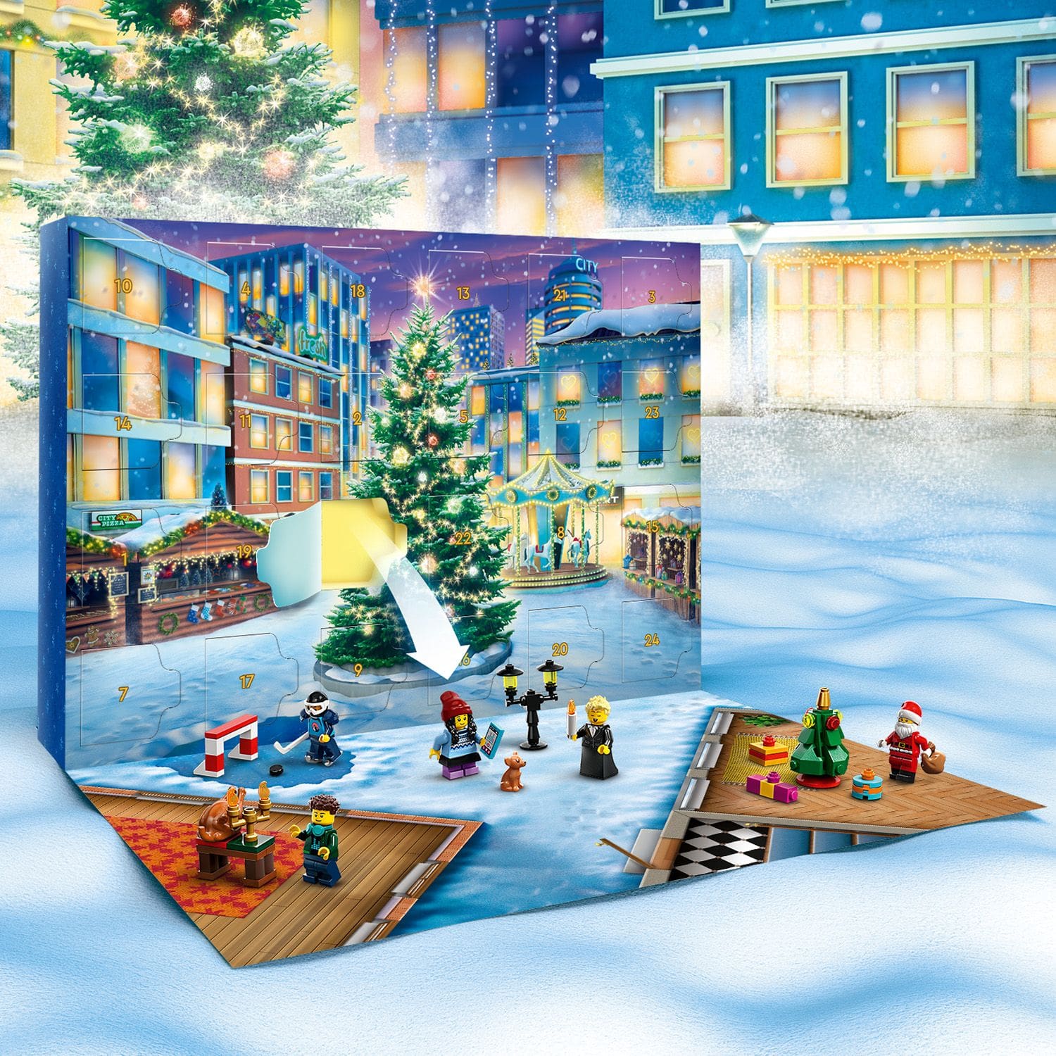 LEGO City Kalendarz adwentowy 2023 60381 - sceneria do zabawy