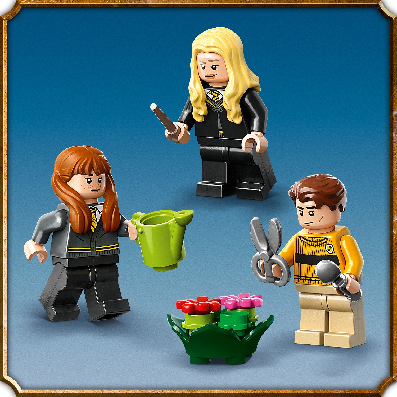 LEGO Harry Potter Flaga Hufflepuffu 76412 - trzy minifigurki