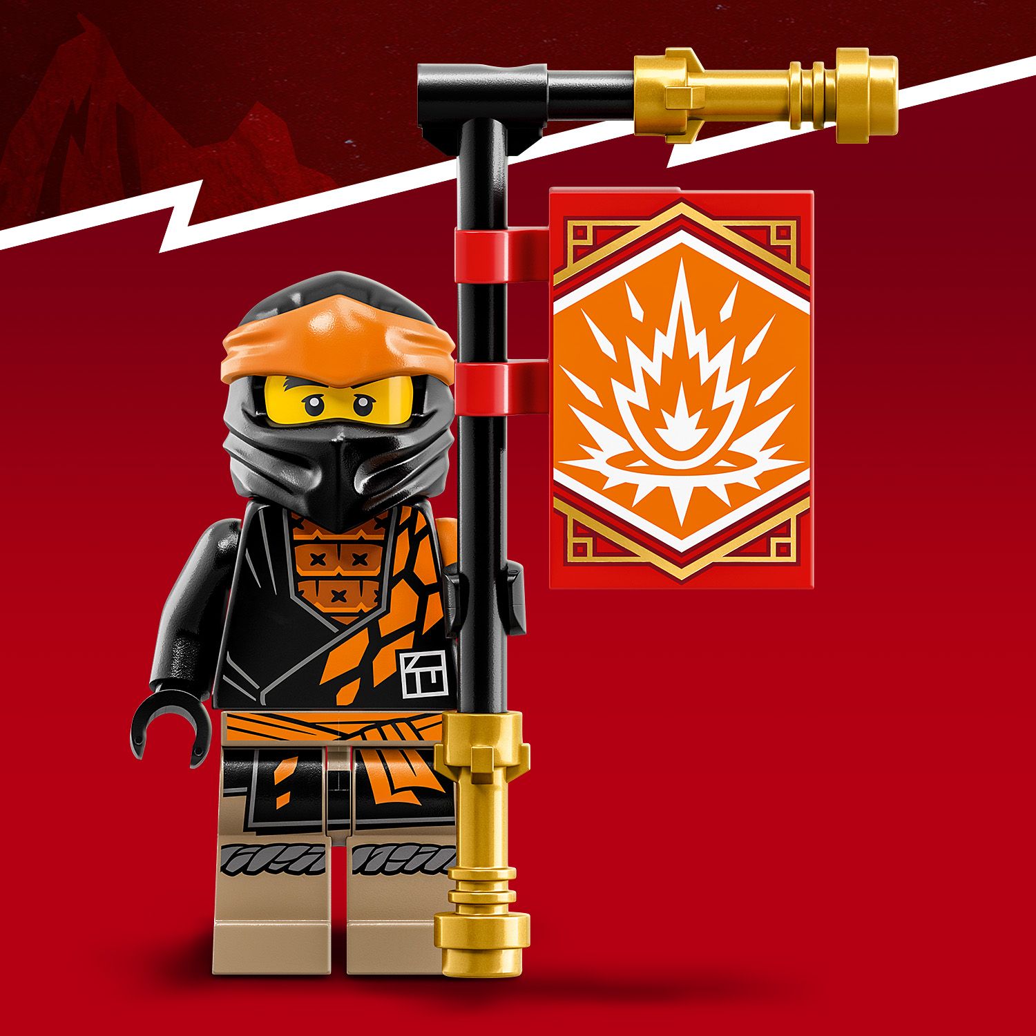 LEGO NINJAGO Smok Ziemi Cole'a EVO 71782 - figurka ze sztandarem Si�y
