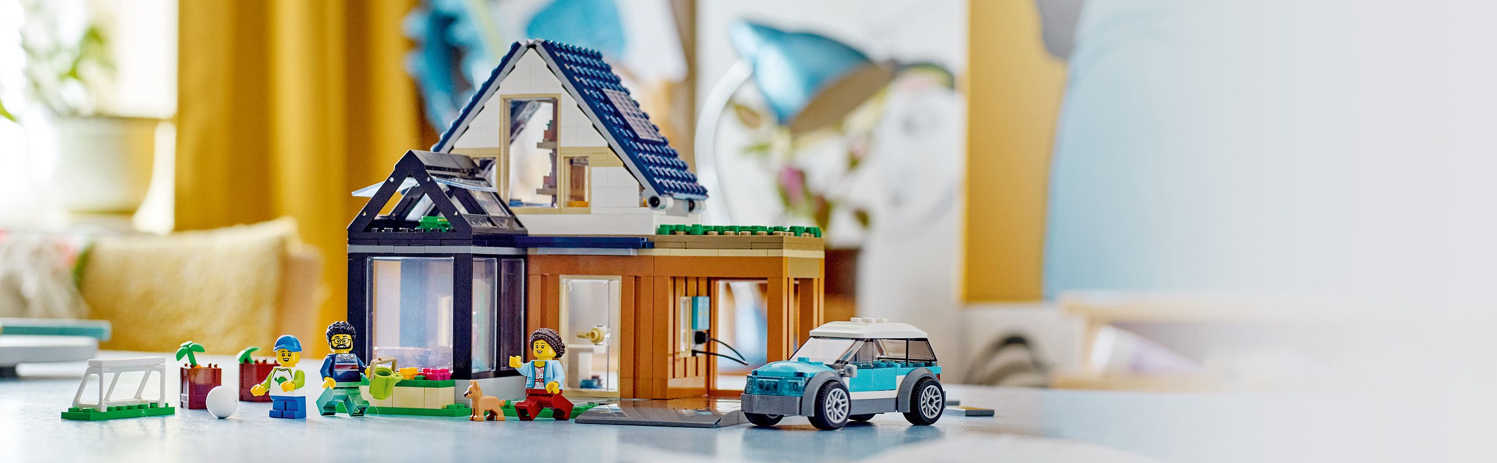 LEGO City Domek rodzinny i samoch�d elektryczny 60398 - z�o�ony zestaw klock�w
