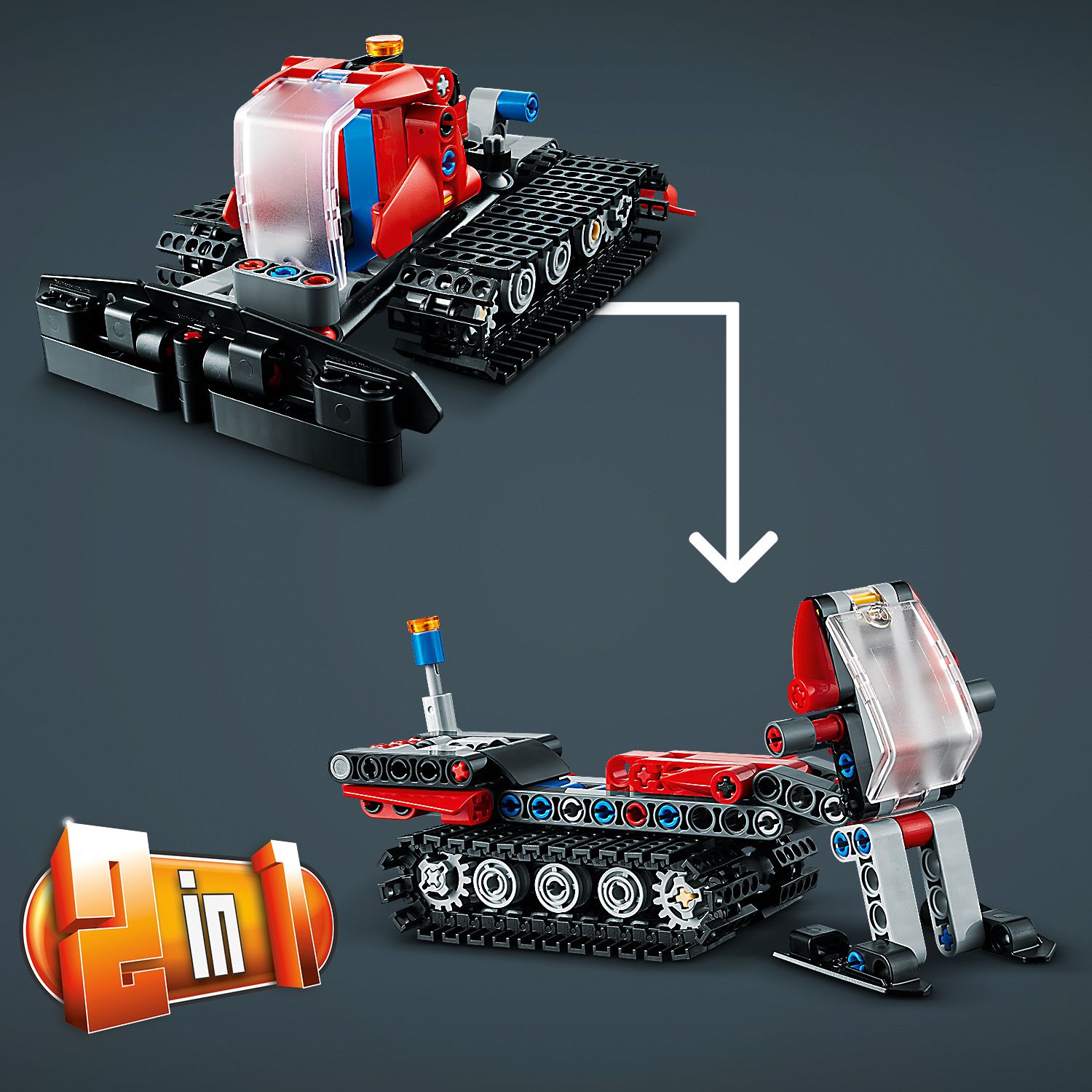 LEGO Technic Ratrak 42148 - transformacja modelu