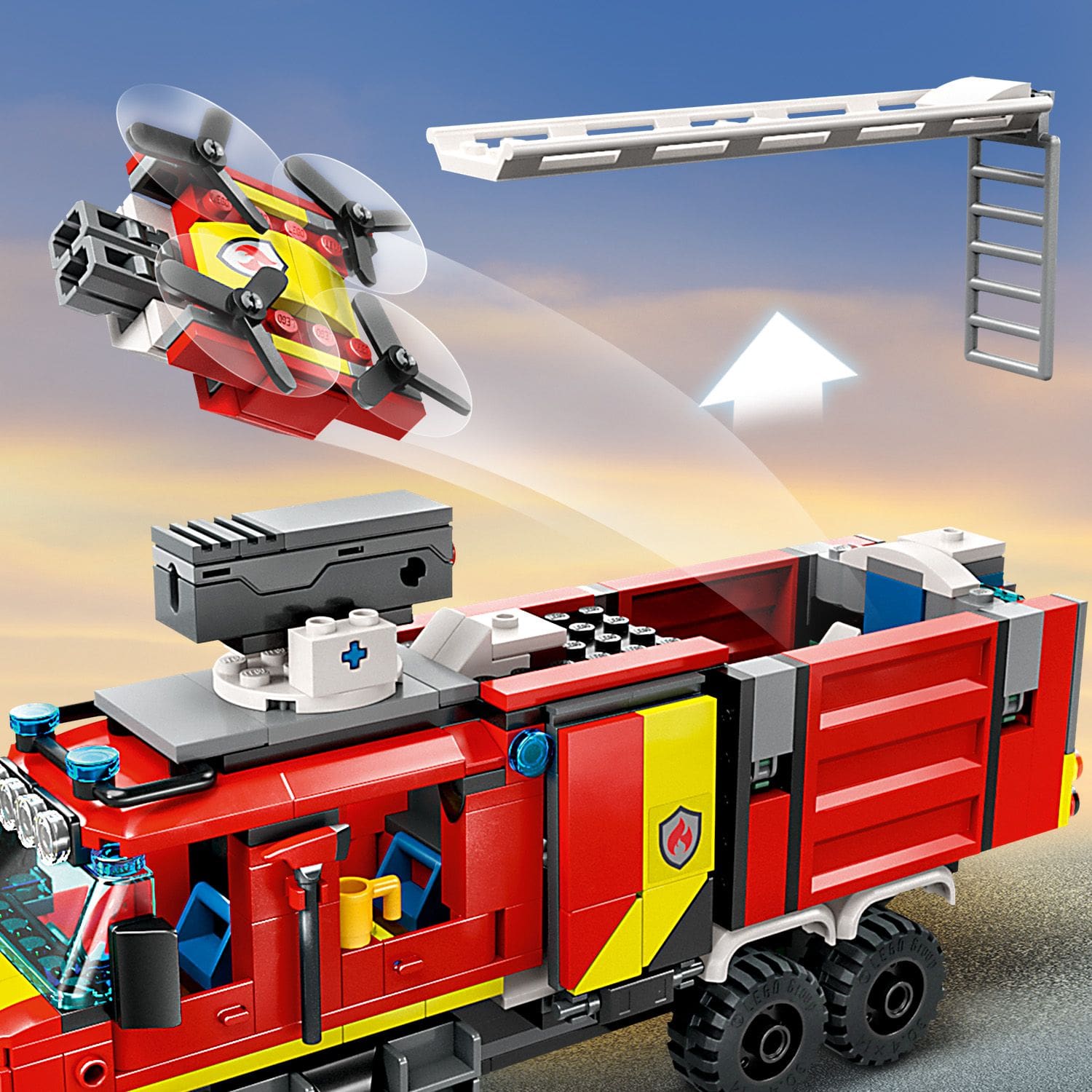 LEGO City Terenowy pojazd stra�y po�arnej 60374 - dron powietrzny