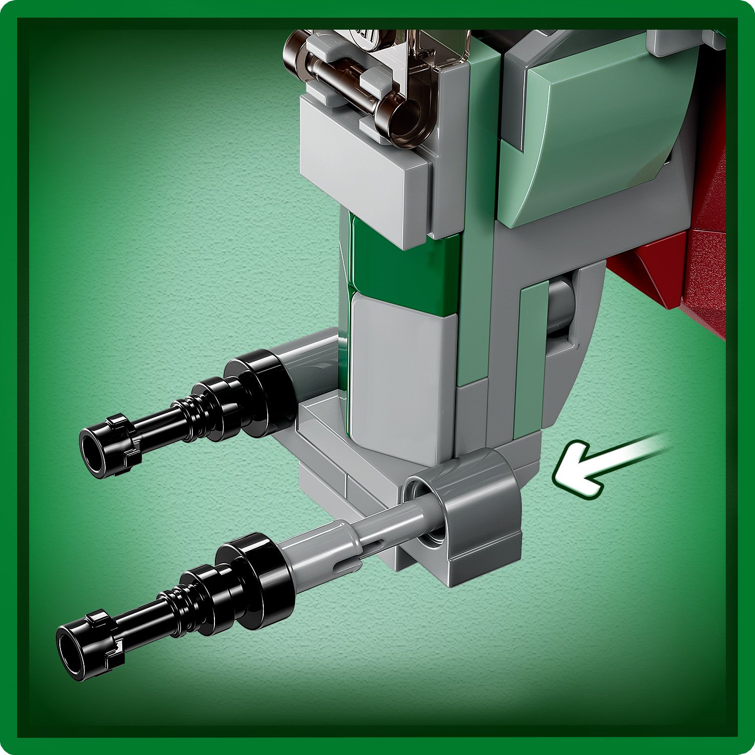 LEGO Star Wars Mikromy�liwiec kosmiczny Boby Fetta 75344 - miotacze klock�w