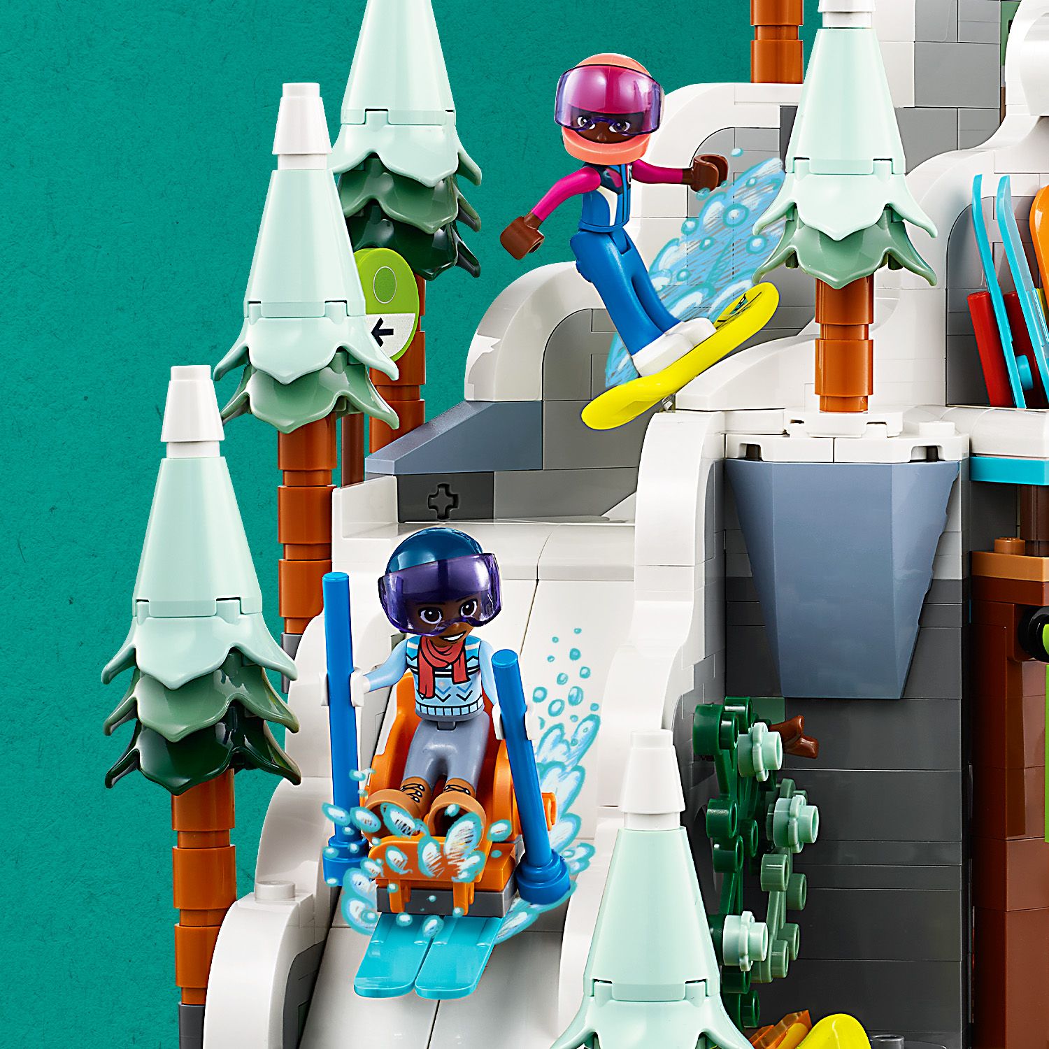 LEGO Friends Stok narciarski i kawiarnia 41756 - figurki na stoku narciarskim