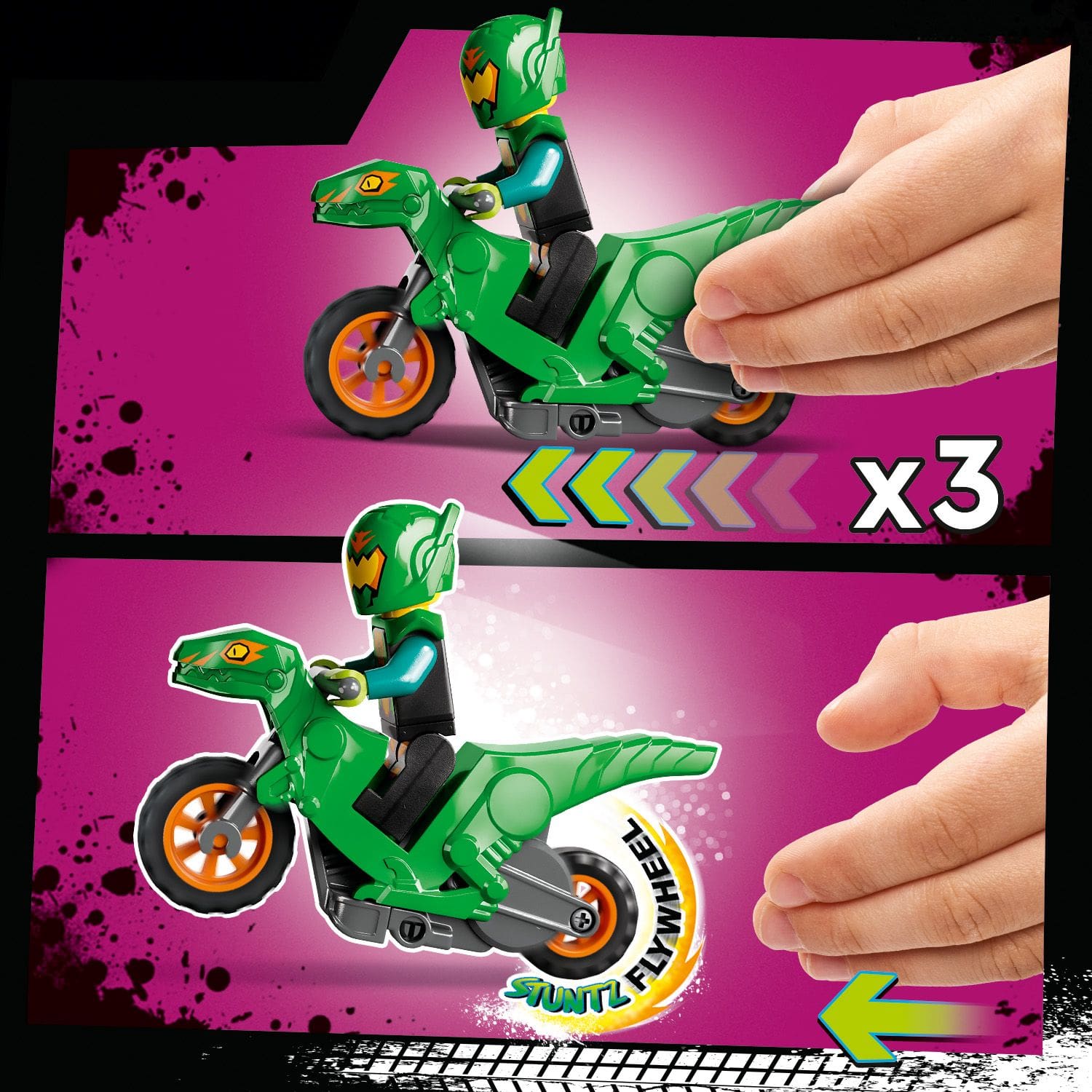 LEGO City Wyzwanie kaskaderskie — rampa z ko�em do przeskakiwania 60359 - motocykl z ko�em zamachowym