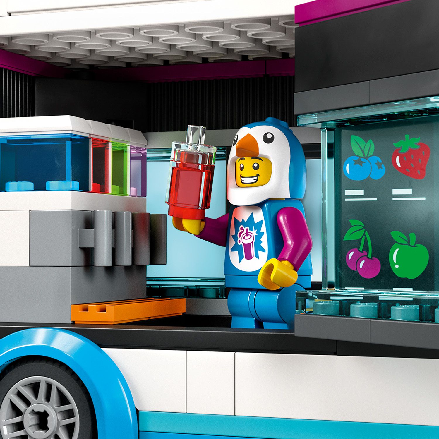 LEGO City Pingwinia furgonetka ze slushem 60384 - maszyny do slushu